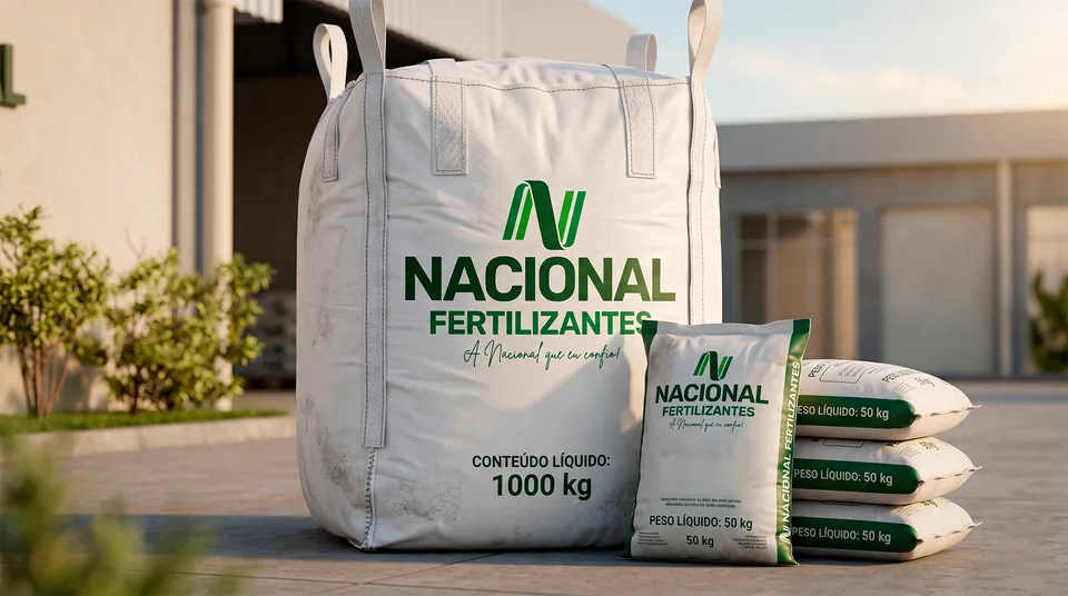Big bag e sacaria de 50 kg da Nacional Fertilizantes
